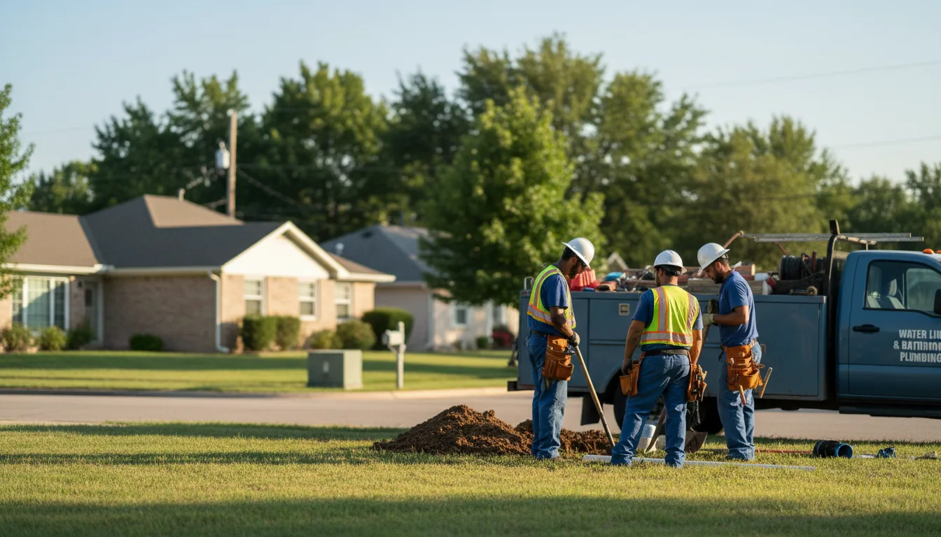Residential water line and bathroom plumbing service in Peck, MI